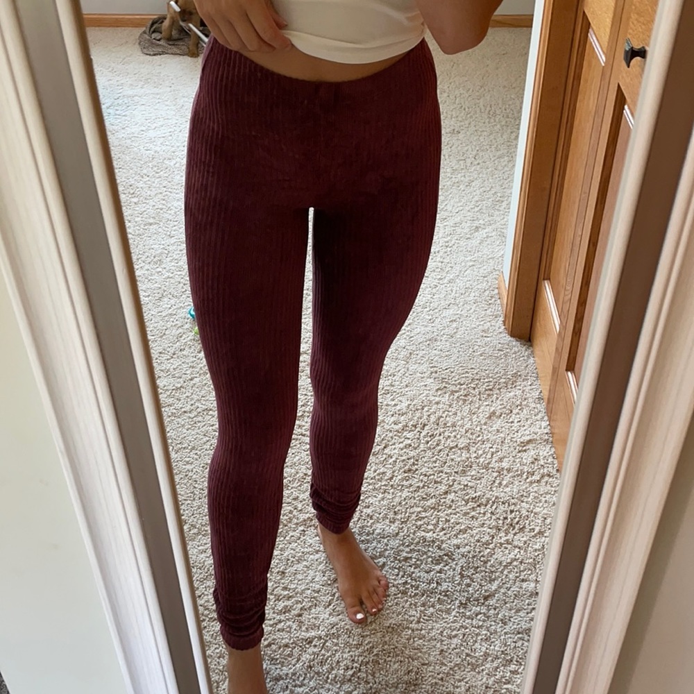 Burgundy corduroy pants